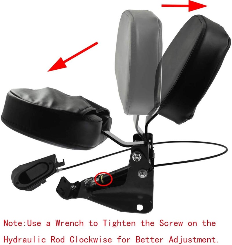 HDBUBALUS Adjustable Driver Backrest with Chrome Mount Fit for Harley Touring Road King Electra Glide CVO 2009-2024 - Image 4